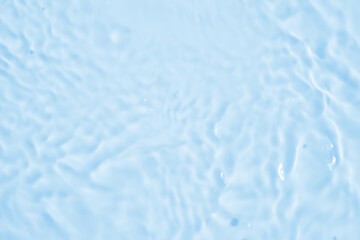 Abstract transparent water shadow surface texture natural ripple on blue background