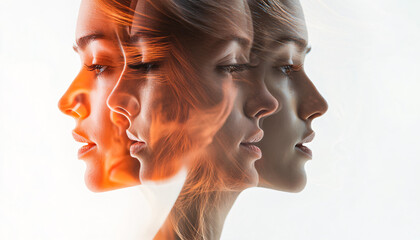 Fototapeta premium Use multiple exposures or a series of timed shots to capture the progression of movement or emotion on someone’s face