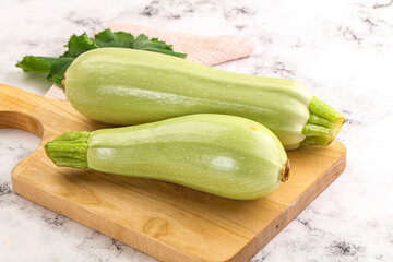 Raw frsh ripe zucchini vegetable
