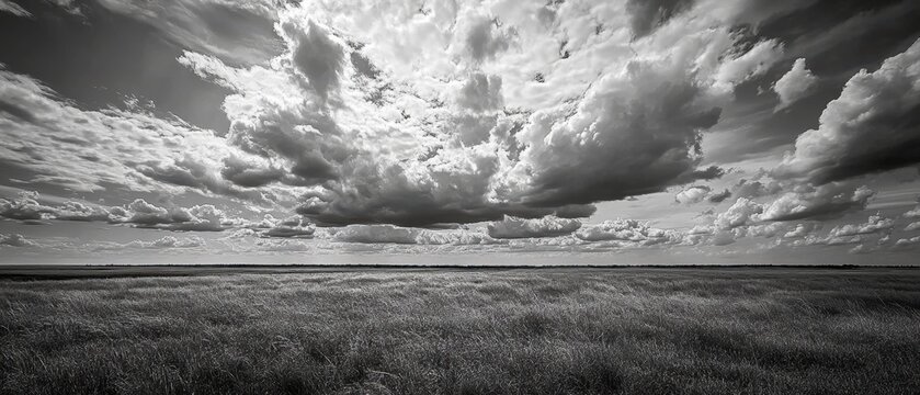 Expansive prairies and dramatic cloudscapes in the heartland of America