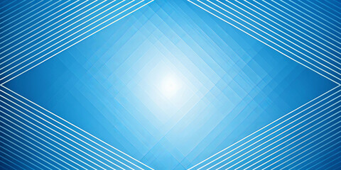 Bright blue gradient with diagonal white lines creating dynamic pattern