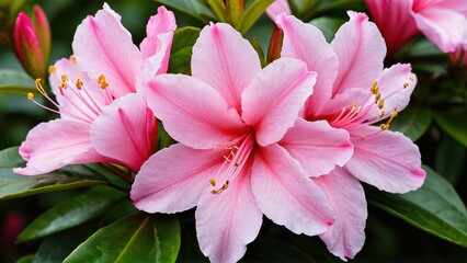 Beautiful azelia flower illustration, ideal for gardening guides, floral designs, or botanical projects