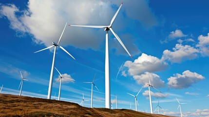 "Wind Turbines in a Vast Open Field"