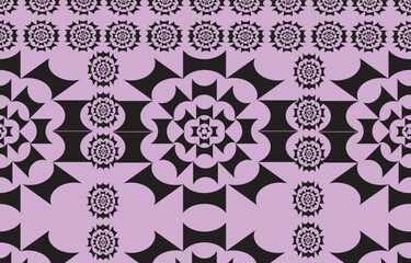 Ikat ethnic tribal ,handmade native pattern motif. Ethnic ikat abstract background art.Ikat geometric  ethnic oriental seamless pattern.Design for fabric pattern , textile ,printing and other project.