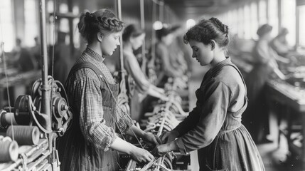 Women Working in Historic Factory