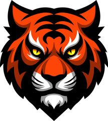 Obraz premium The tiger head is angry