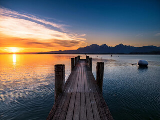 Fototapeta premium sunset at pier