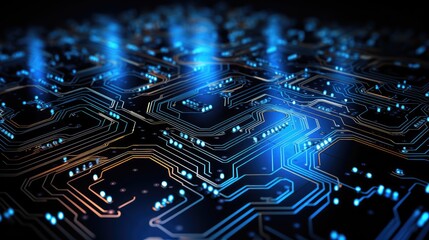 Futuristic Electronic Circuit Board