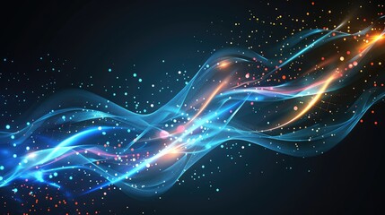 Fototapeta premium Colorful Abstract Digital Wave Energy