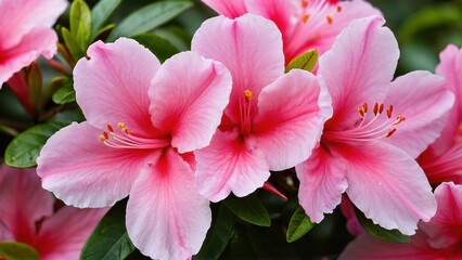 Fototapeta premium Elegant azelia bush depiction, great for outdoor landscaping concepts, gardening tools promotions, or nature-themed illustrations