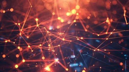 Fototapeta premium Glowing Digital Network Connections