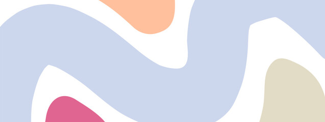 Abstract kid cute cartoon shapes hand drawn icon elements vector simple color graphic illustration set, fun wavy child style fluid liquid flower star figures image clip art, children doodle stickers