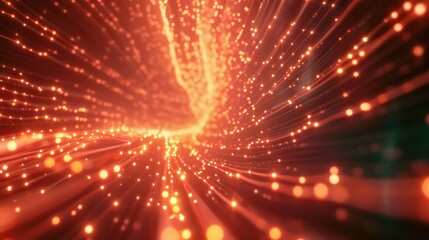 Glowing Light Streaks in Abstract Motion