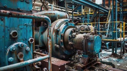 Fototapeta premium Abandoned Industrial Machinery