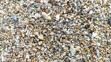 Beautiful coral sand pattern in tropical beach