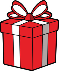 A gift box cartoon vector