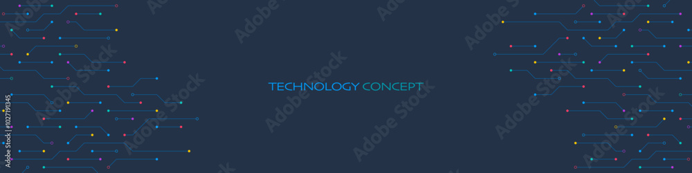 Poster circuit board texture with communication technology concept