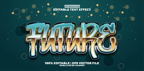 Future editable text effect in new modern trend style