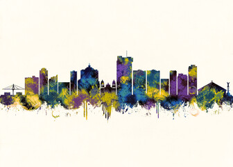 Fototapeta premium Santa Cruz de la Sierra City Skyline. Cityscape Skyscraper Buildings Landscape City Downtown Abstract Landmarks Travel Background Modern Art Architecture Business View Building Corporate