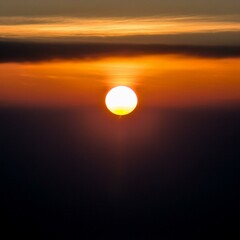 sun seen with telescope, AI generated