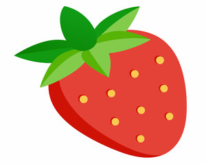 strawberry on white background