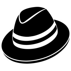 black and white hat