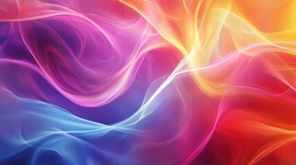 Obraz premium A vibrant abstract background with colorful waves and curves, designed for computer and mobile screens, creating a dynamic, energetic vibe