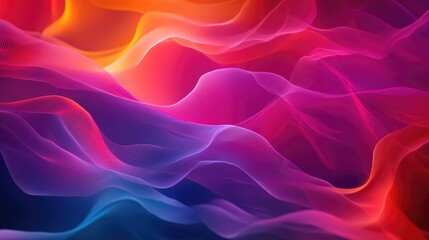 Obraz premium A vibrant abstract background with colorful waves and curves, designed for computer and mobile screens, creating a dynamic, energetic vibe