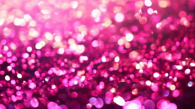 Pink Glitter Abstract Background: A captivating abstract background of shimmering pink glitter, evoking a sense of glamour, excitement, and celebration. The bokeh effect creates a soft.