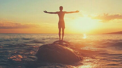 Fototapeta premium Achieving balance in life leads to sustainable health and happiness.