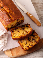 Chocolate and nut butternut bread