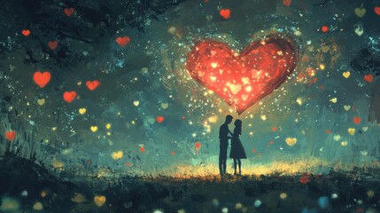 Obraz premium Every word of love is an assurance that we are not alone in this vast universe.
