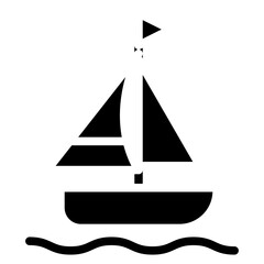 Sailboat Vector Design Icon Style