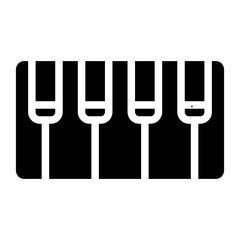 Fototapeta premium Piano Keys Vector Design Icon Style