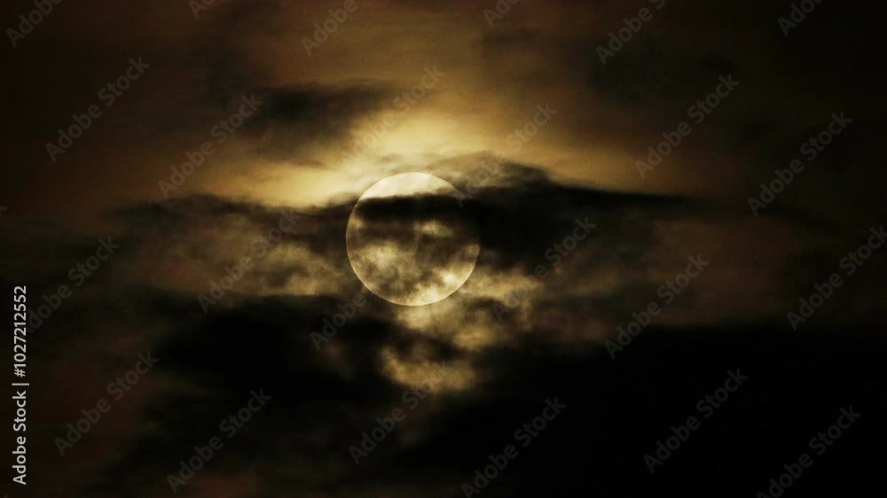Canvas Prints moonlight and cloudy dark background