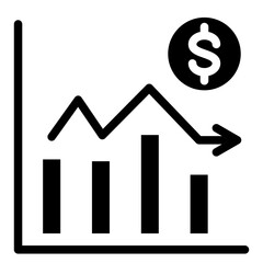 Price Fluctuation Vector Design Icon Style