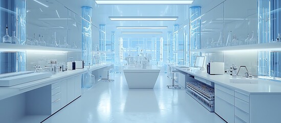 Modern, high-tech chemistry lab showcasing advanced analytical tools.