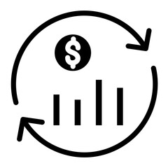 Market Moving Changes Vector Design Icon Style