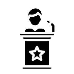 Political Speech Vector Design Icon Style