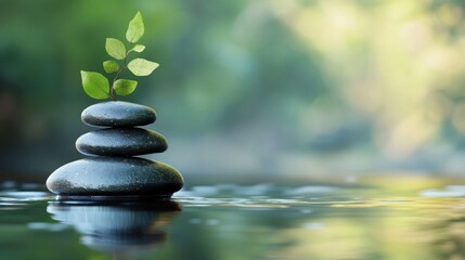 Fototapeta premium Wellness is a journey that requires balance in every aspect of life.