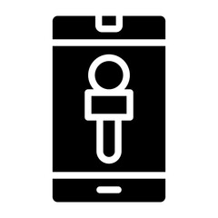 Mobile Journalism Vector Design Icon Style