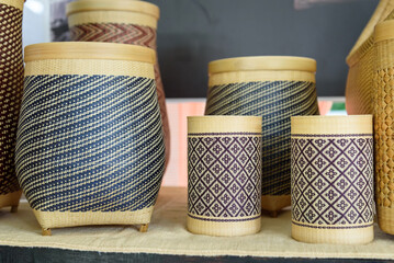 handcraft wicker in local market.