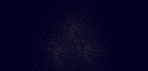 Starry Night Sky with Colorful Sparkles