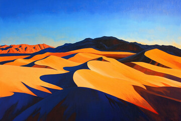 sunset in mountains