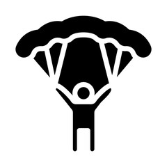 Skydiving Parachute Vector Design Icon Style