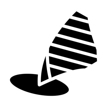 Windsurfing Board Vector Design Icon Style