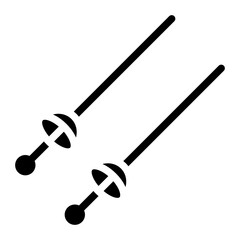 Fencing Foil Vector Design Icon Style