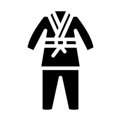 Obraz premium Judo Uniform Vector Design Icon Style