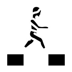 Parkour Jump Vector Design Icon Style