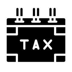 Tax Calendar Vector Design Icon Style